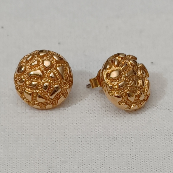 Vintage Luxurious Golden Nugget Collection 14K Gold Plated Set - Picture 11 of 15